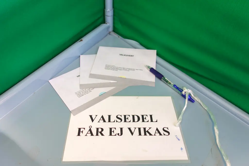 ballot envelopes for the swedish general election 2026, brastad