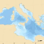 mediterranean sea bathymetry map