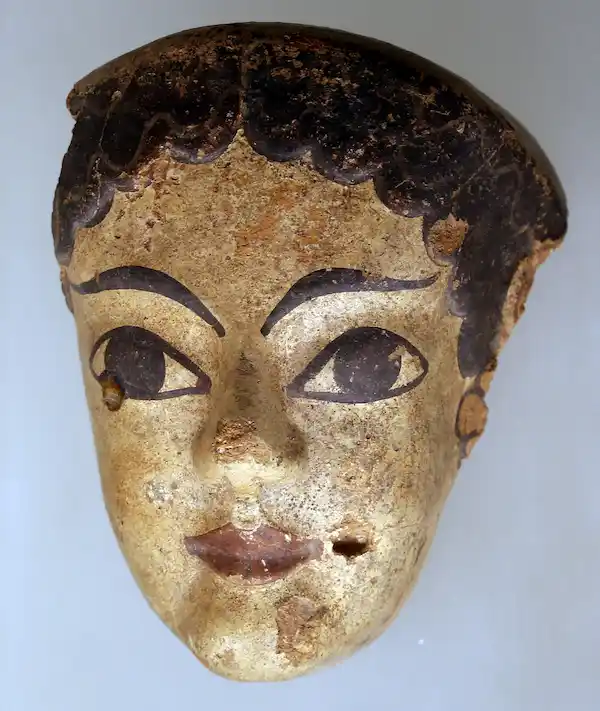 pyrgi, santuario in loc. vigna parrocchiale, antefisse a testa femminile, 530 520 ac ca. 01