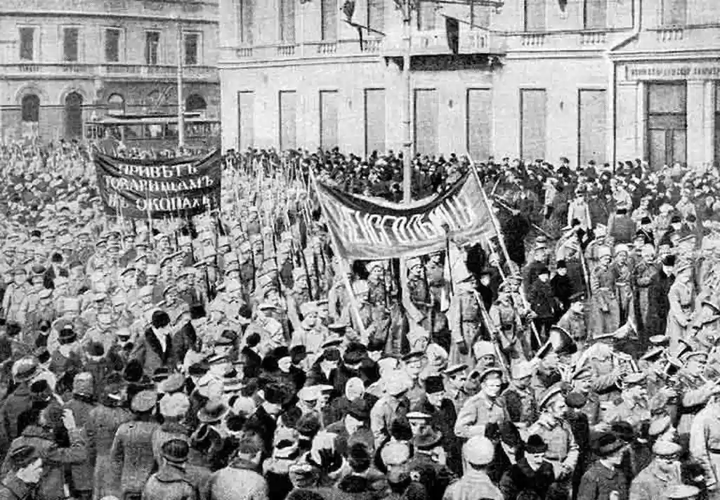 soldiers demonstration.february 1917