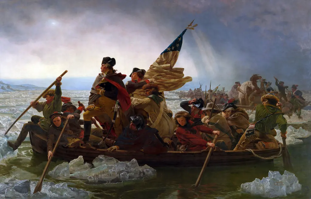 washington crossing the delaware de emanuel leutze, mma nyc, 1851