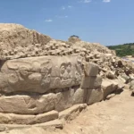 wall at the shimao neolithic site in shaanxi, china