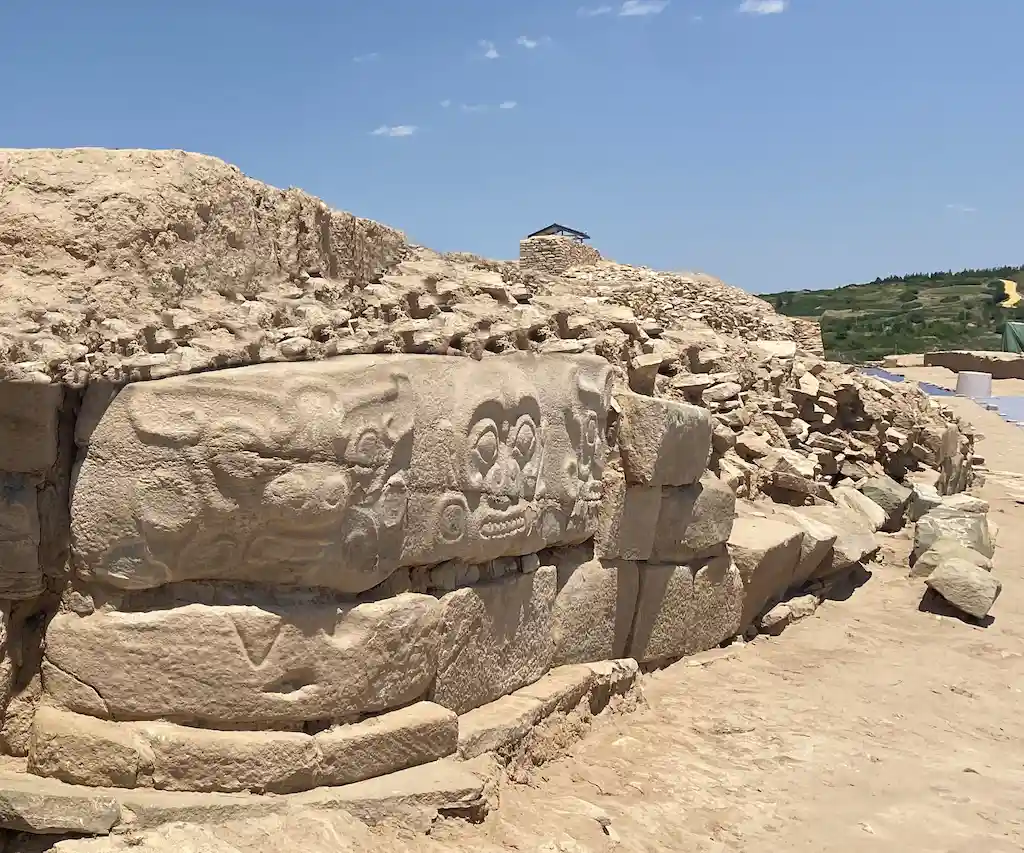 wall at the shimao neolithic site in shaanxi, china